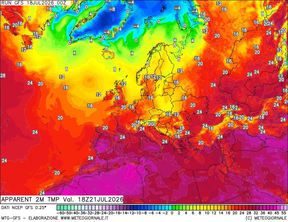 mappa Temp percepita