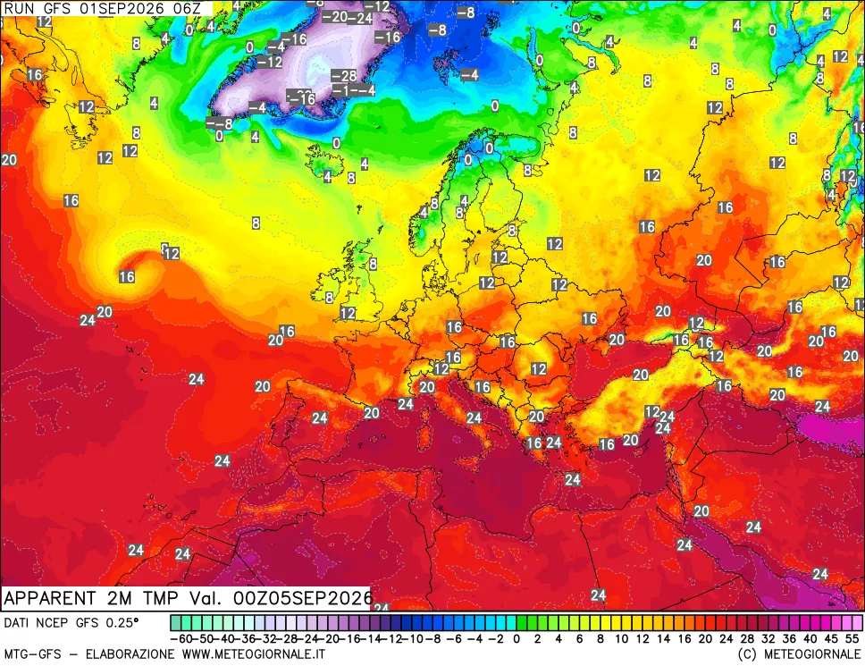 mappa Temp percepita