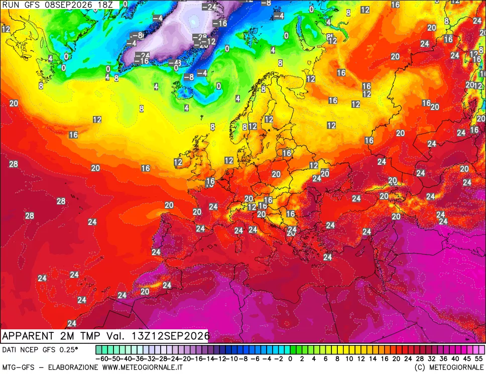 mappa Temp percepita