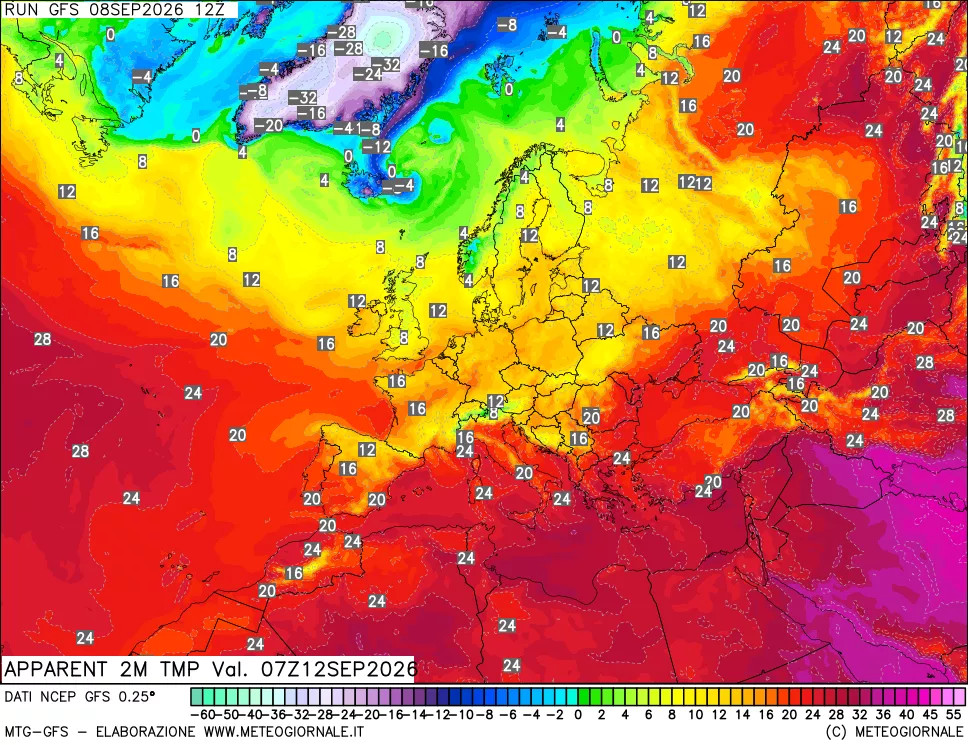 mappa Temp percepita