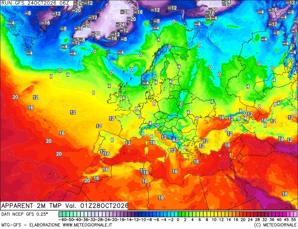 mappa Temp percepita