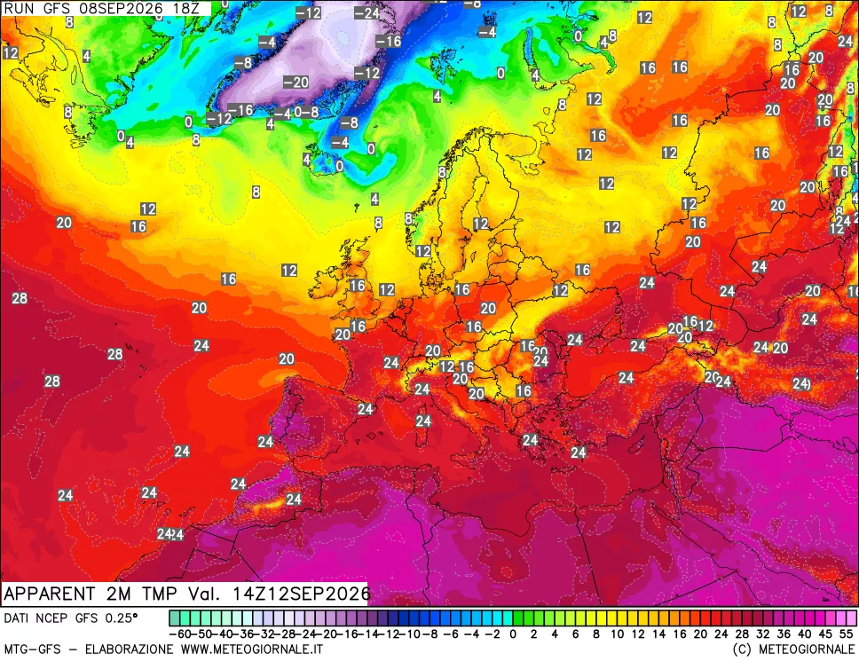 mappa Temp percepita