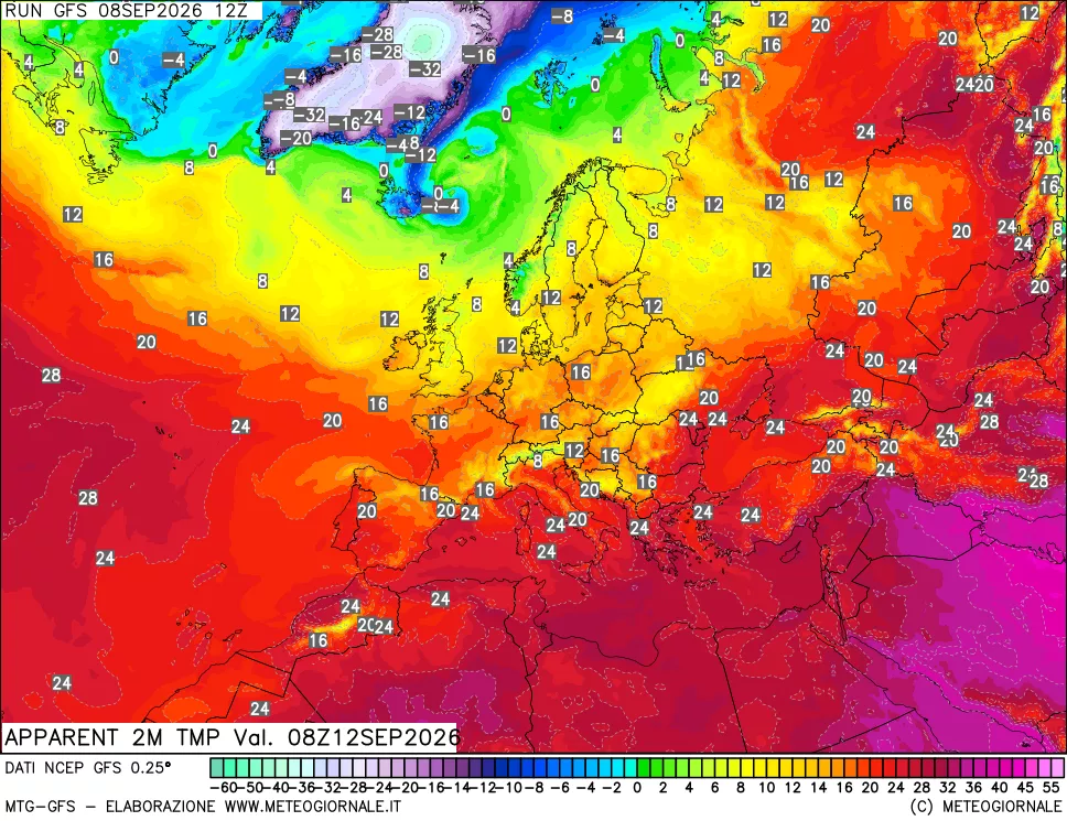 mappa Temp percepita