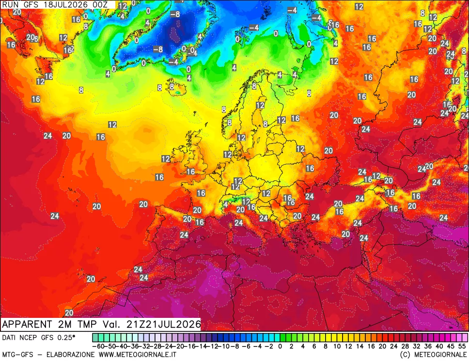 mappa Temp percepita