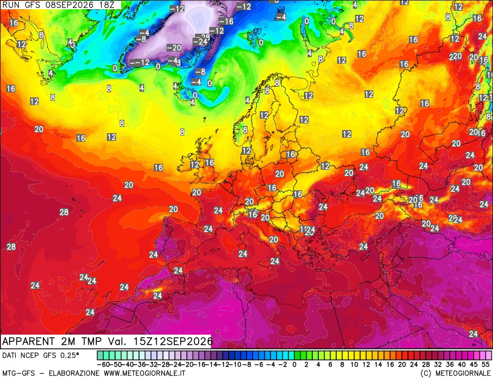 mappa Temp percepita