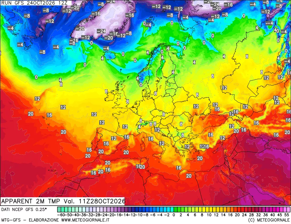 mappa Temp percepita