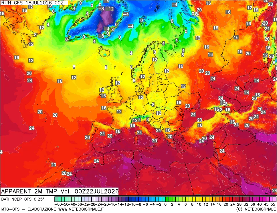 mappa Temp percepita