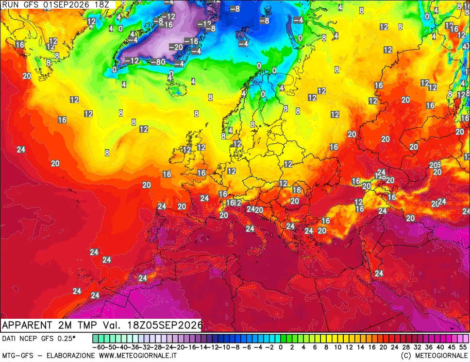 mappa Temp percepita