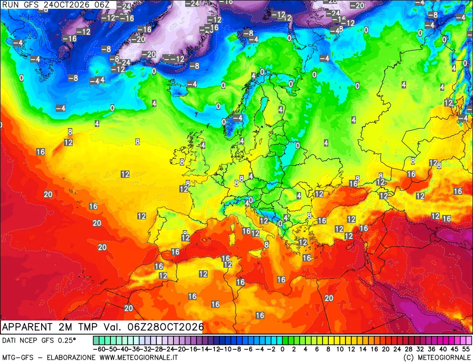 mappa Temp percepita