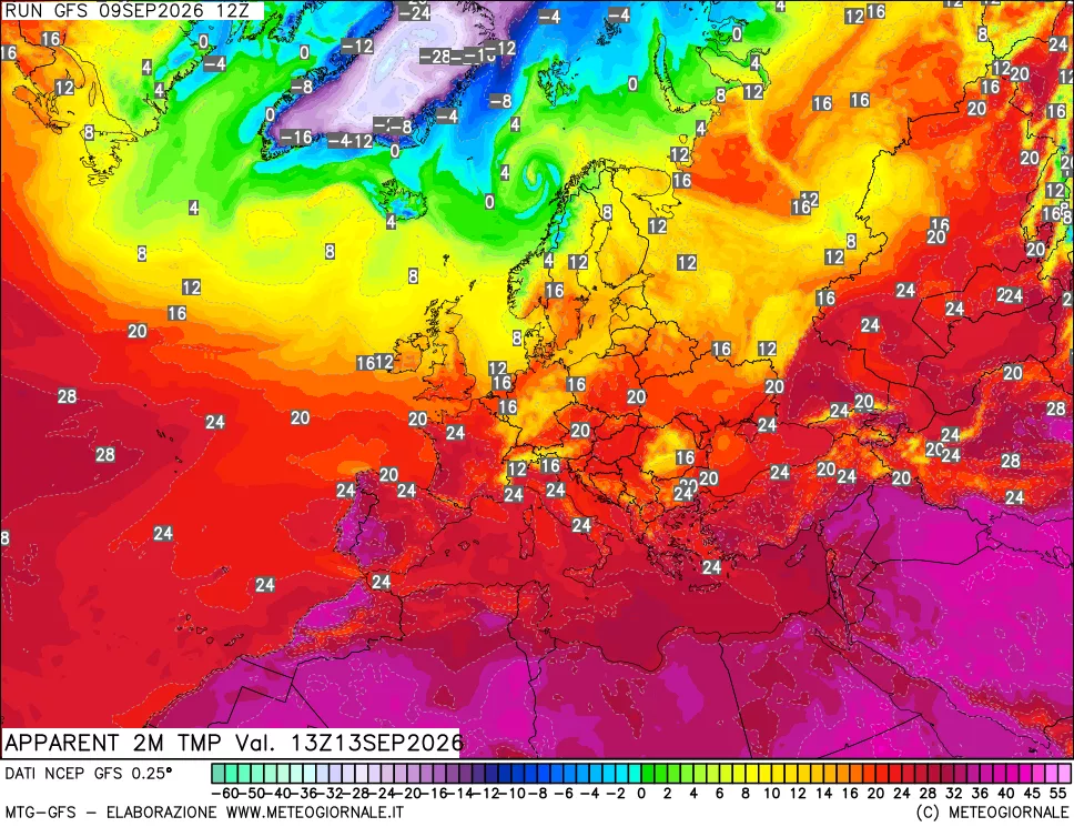 mappa Temp percepita