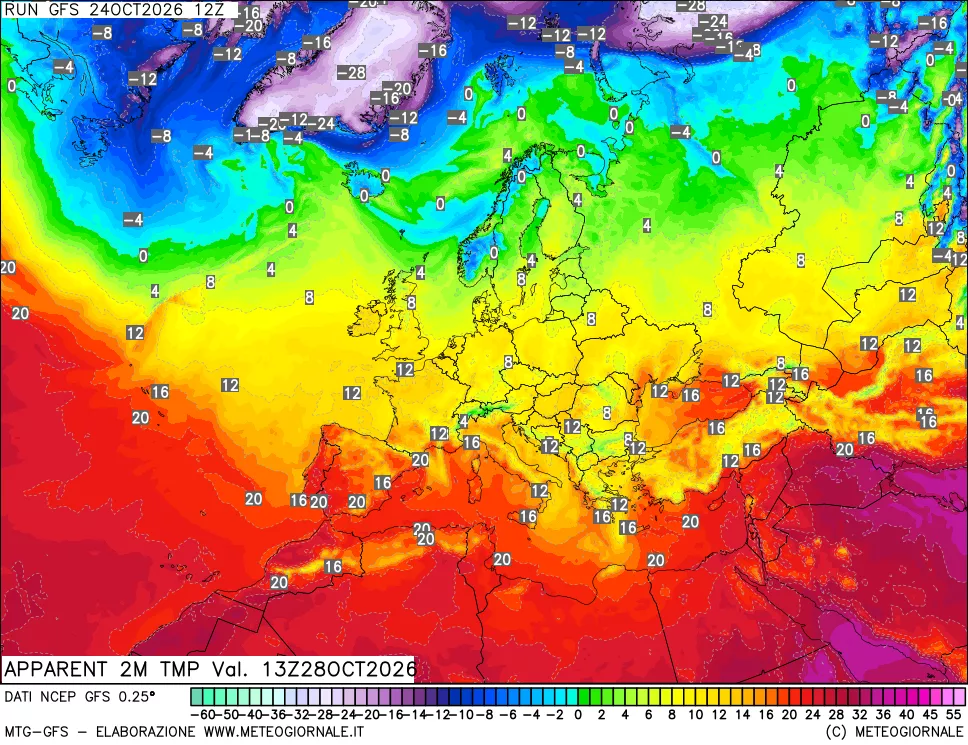 mappa Temp percepita