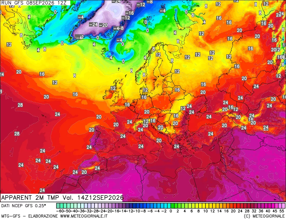 mappa Temp percepita