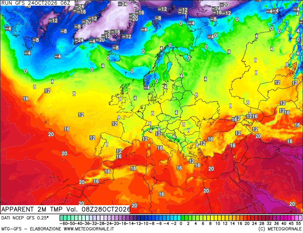 mappa Temp percepita