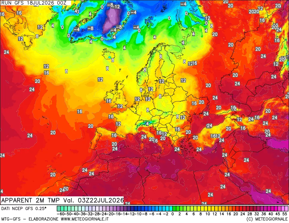 mappa Temp percepita