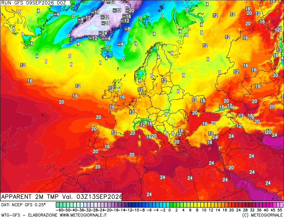 mappa Temp percepita