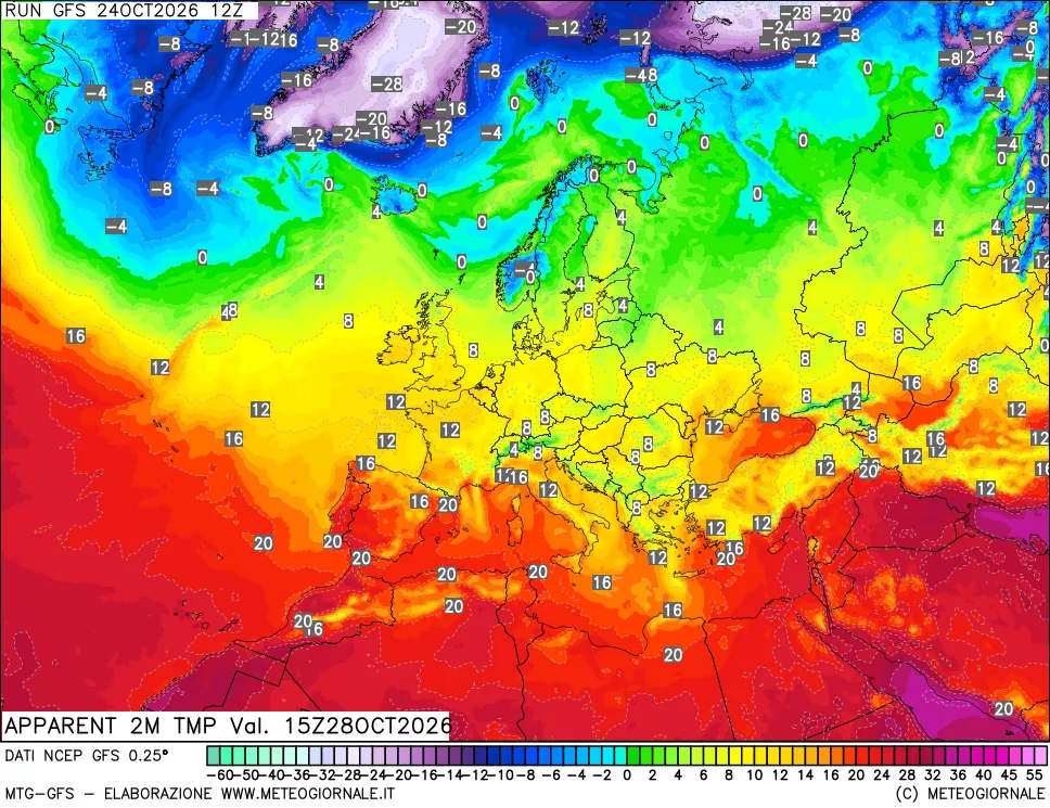 mappa Temp percepita