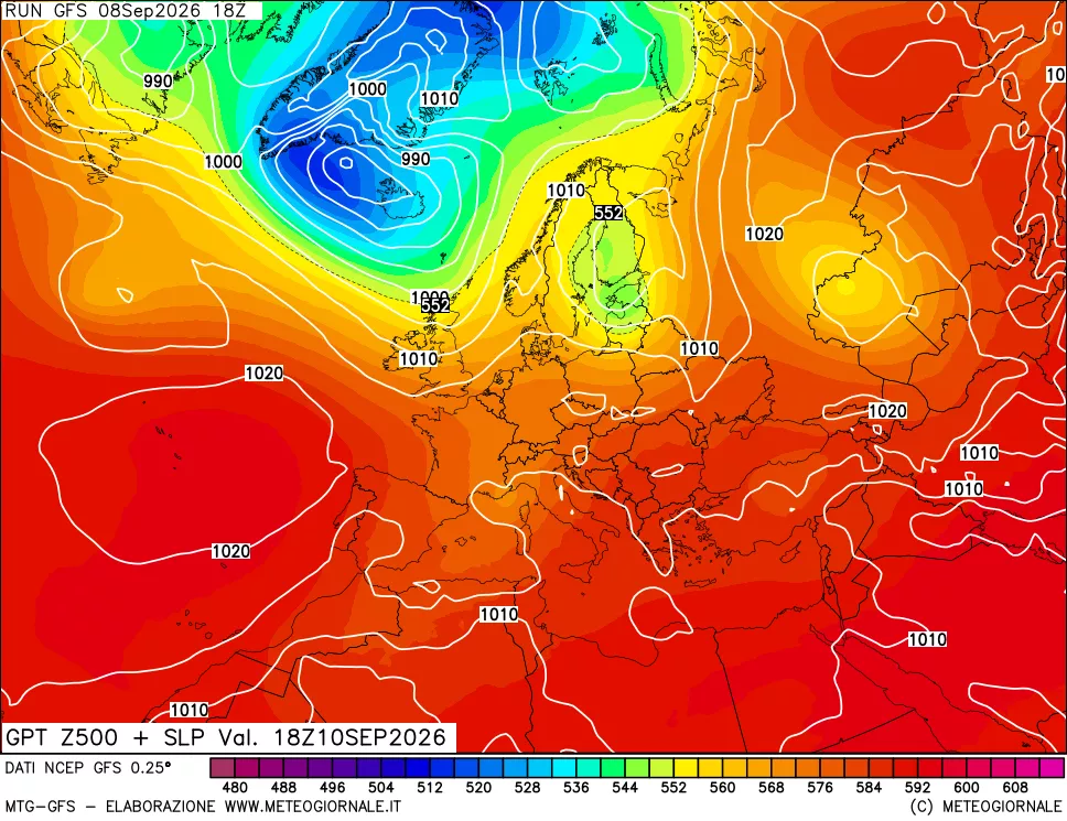 mappa 500 hPa GPT + Press SLM