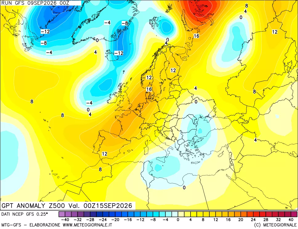 mappa 500 hPa GPT Anomaly vs Cli.No 1981-2010