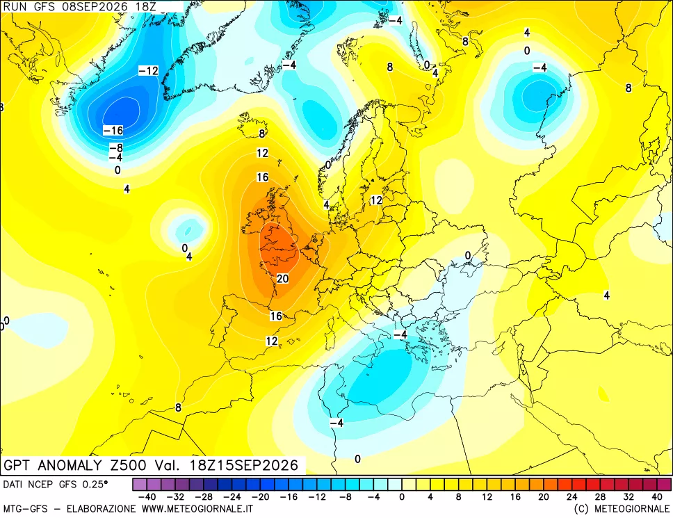 mappa 500 hPa GPT Anomaly vs Cli.No 1981-2010