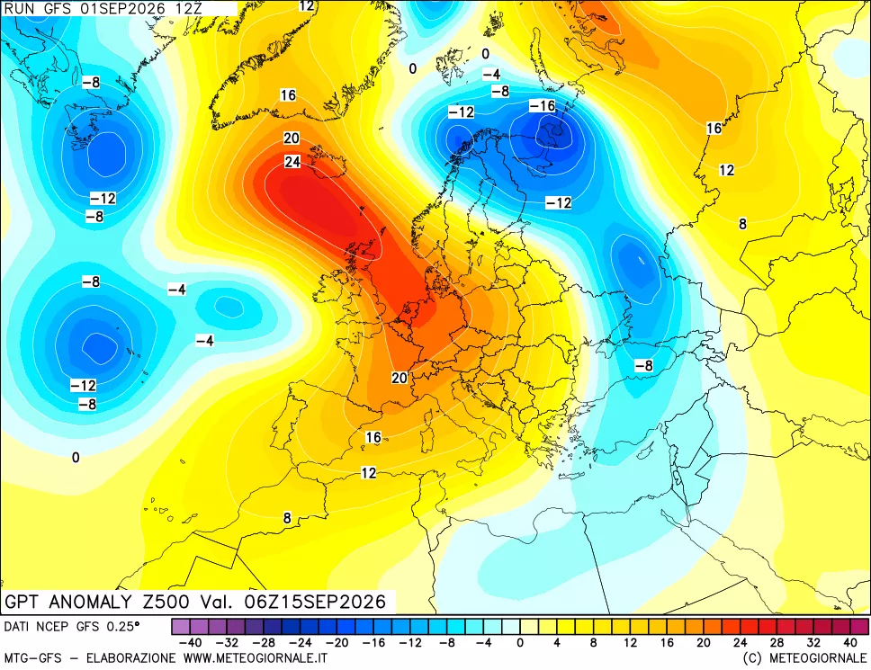 mappa 500 hPa GPT Anomaly vs Cli.No 1981-2010