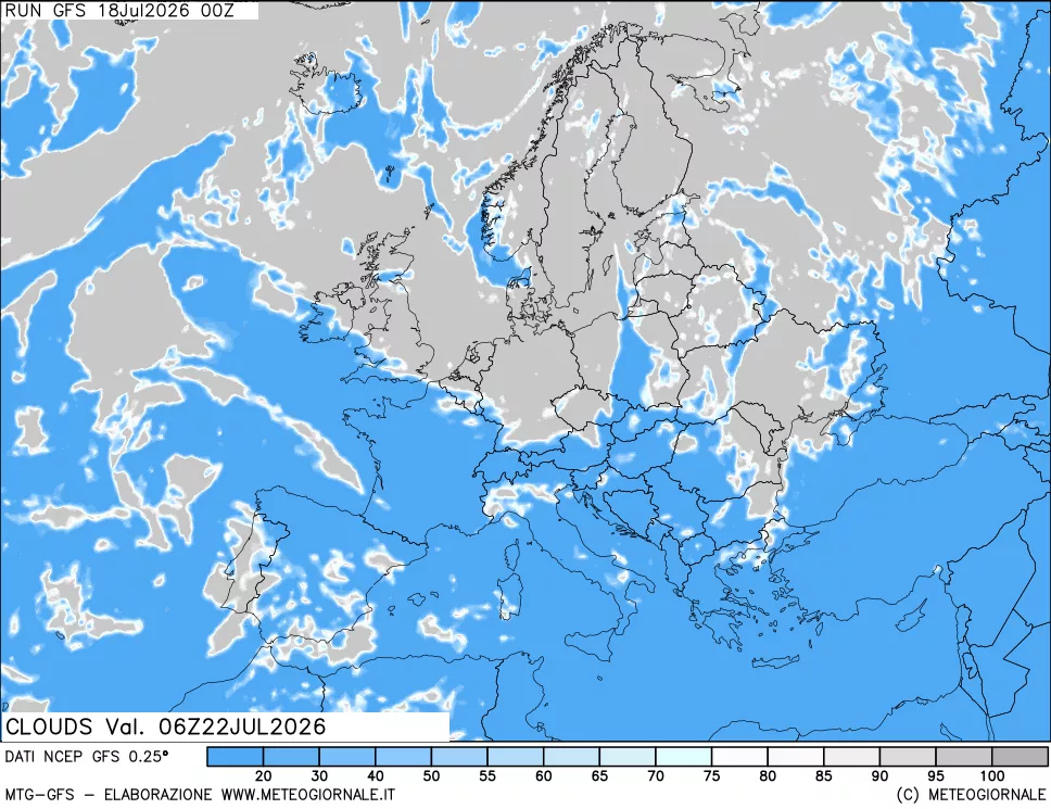 mappa Nuvolosità totale