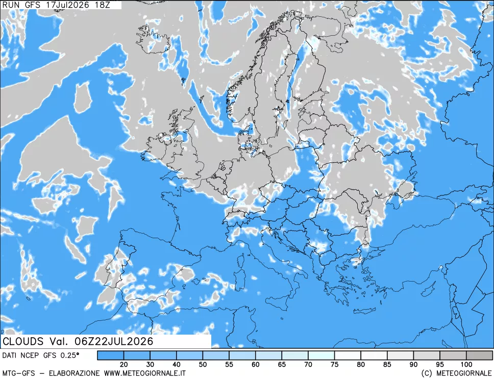 mappa Nuvolosità totale