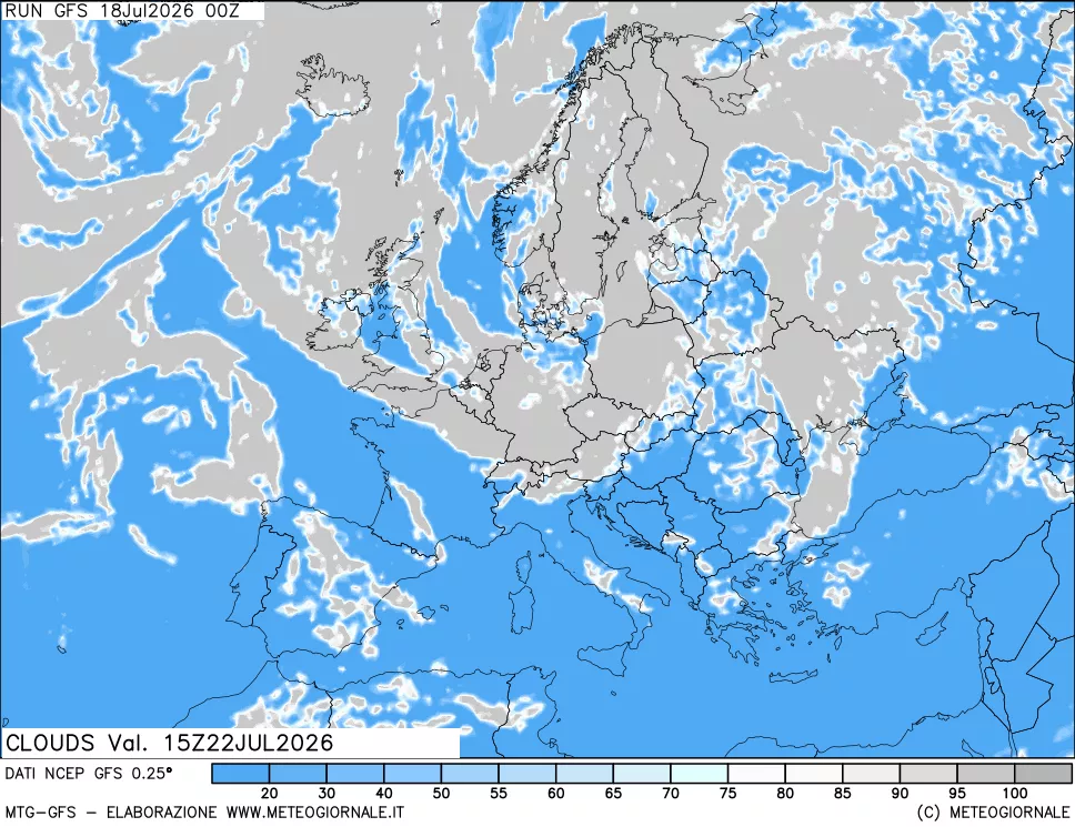 mappa Nuvolosità totale