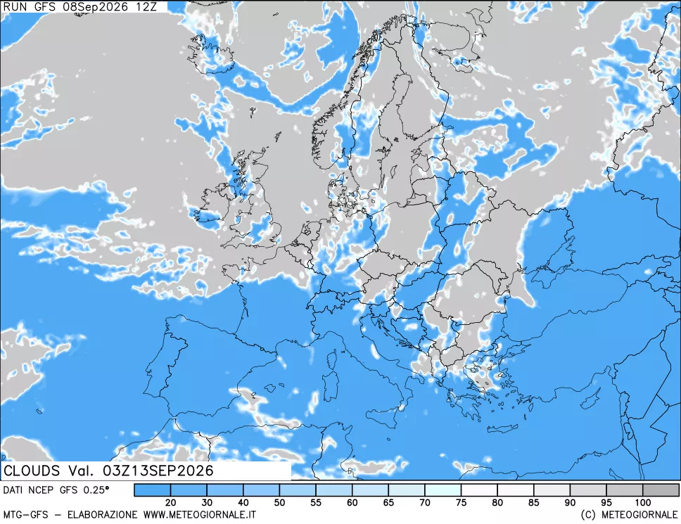 mappa Nuvolosità totale