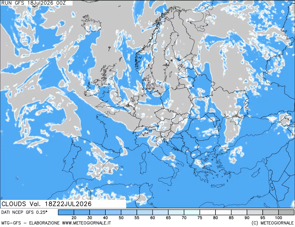 mappa Nuvolosità totale