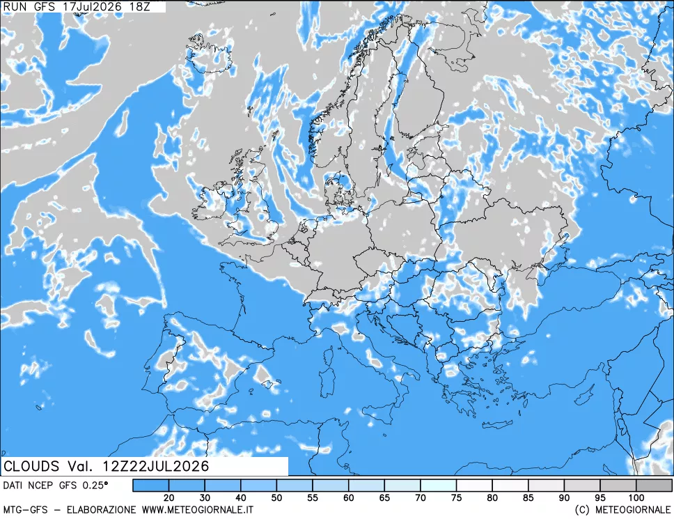 mappa Nuvolosità totale