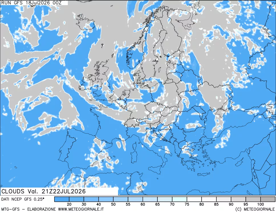 mappa Nuvolosità totale