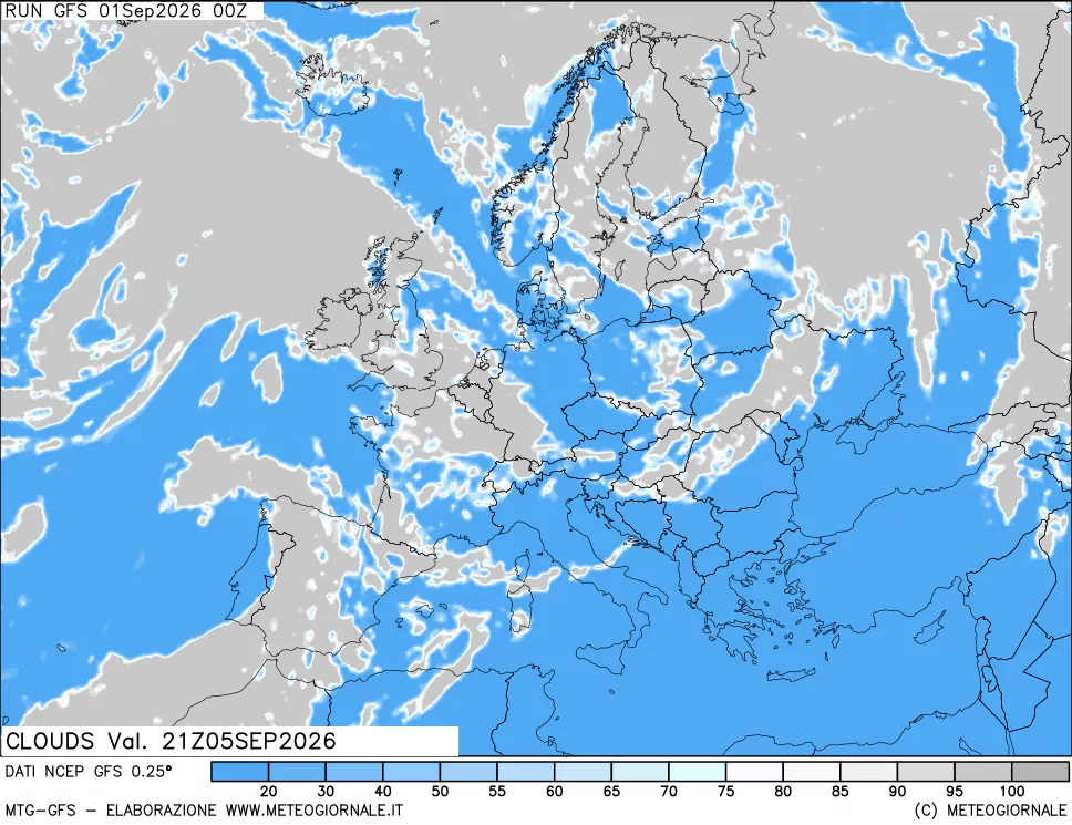 mappa Nuvolosità totale