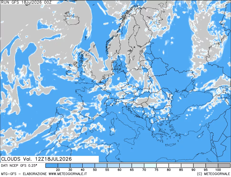 mappa Nuvolosità totale
