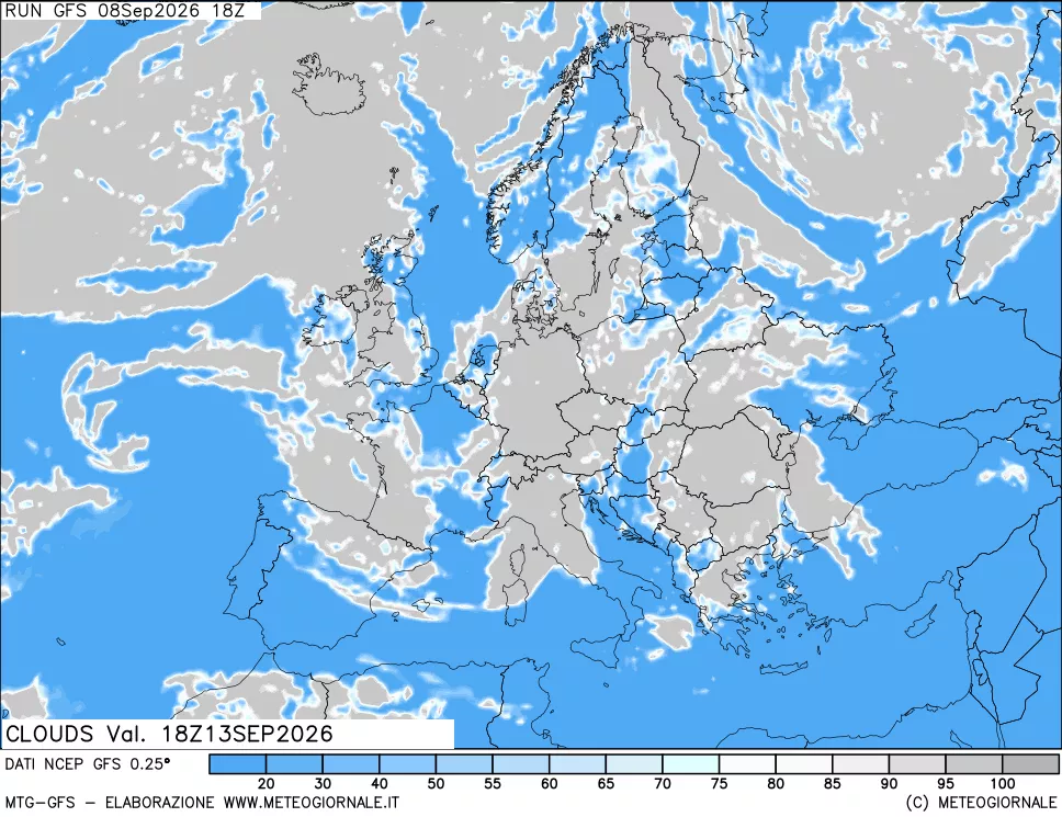 mappa Nuvolosità totale