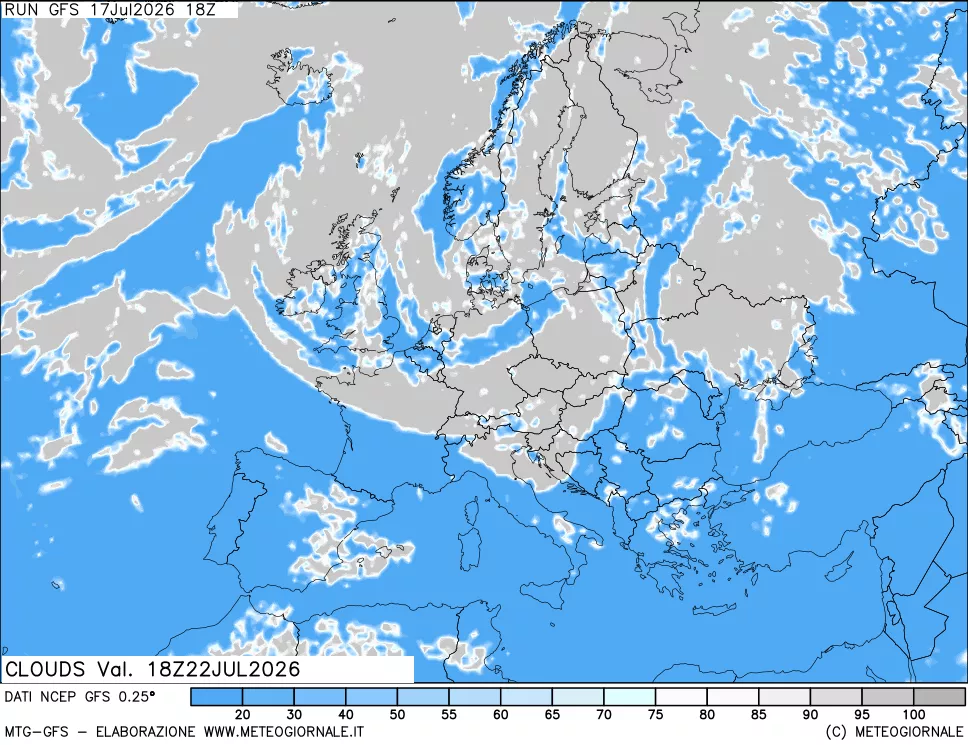 mappa Nuvolosità totale