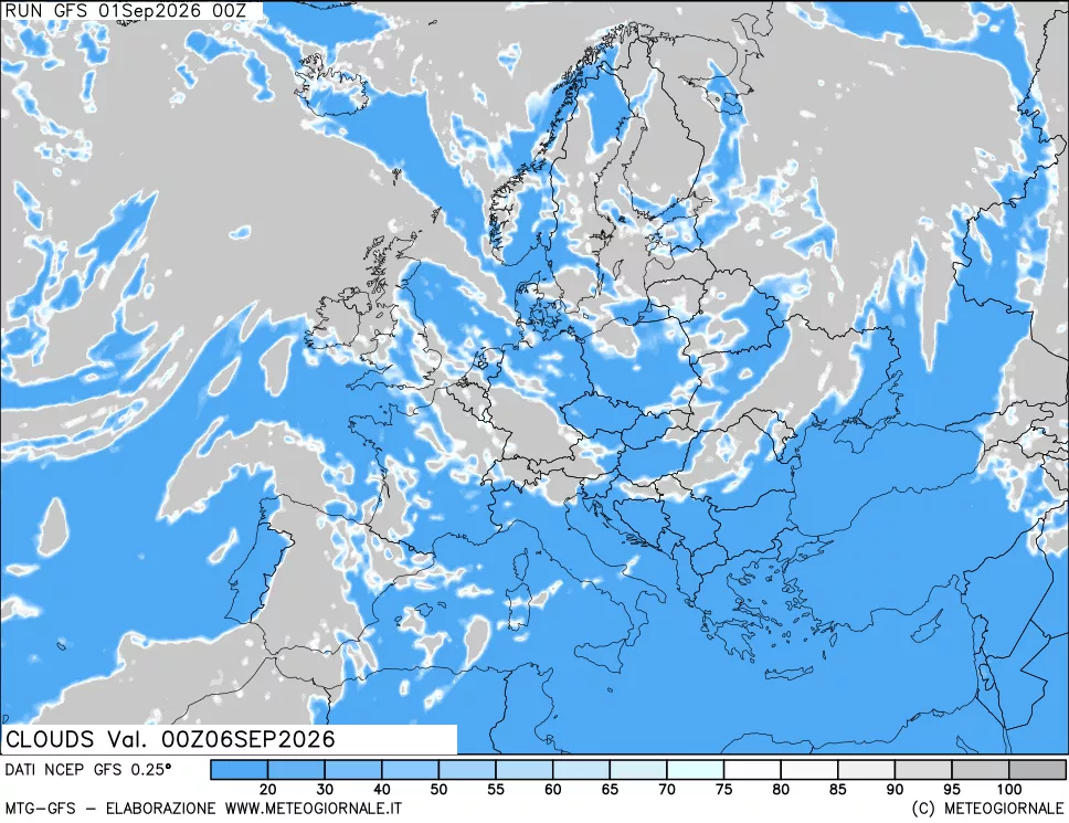 mappa Nuvolosità totale