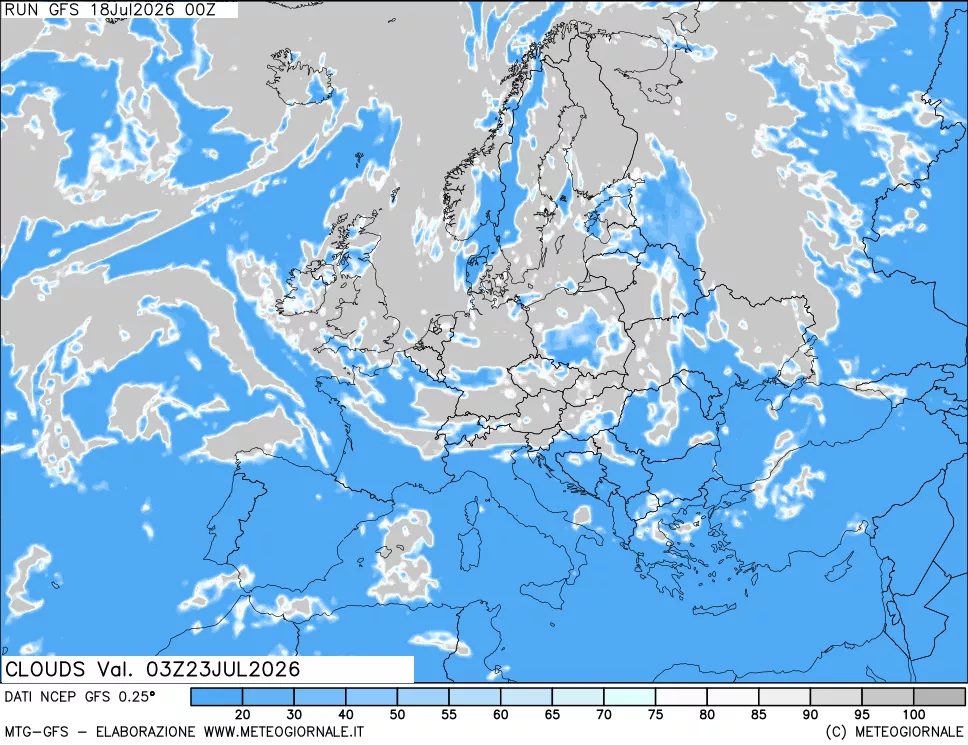 mappa Nuvolosità totale