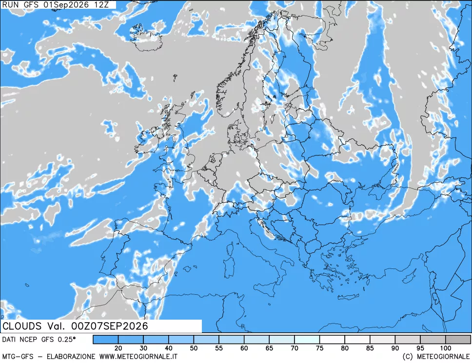 mappa Nuvolosità totale