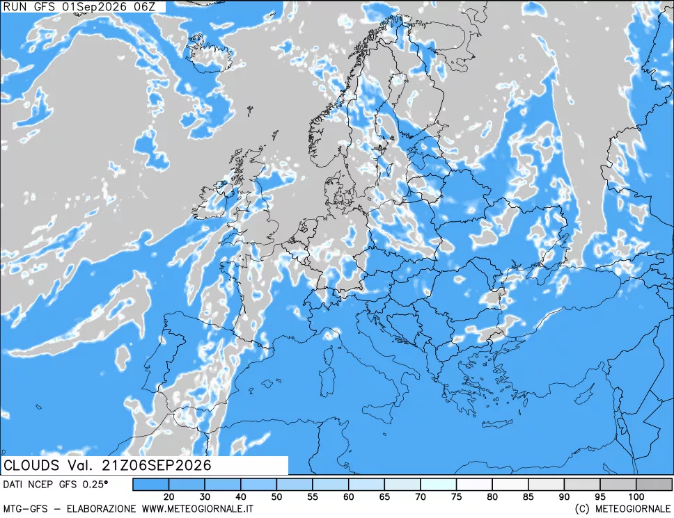 mappa Nuvolosità totale