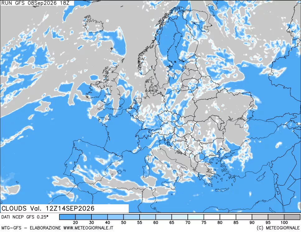 mappa Nuvolosità totale