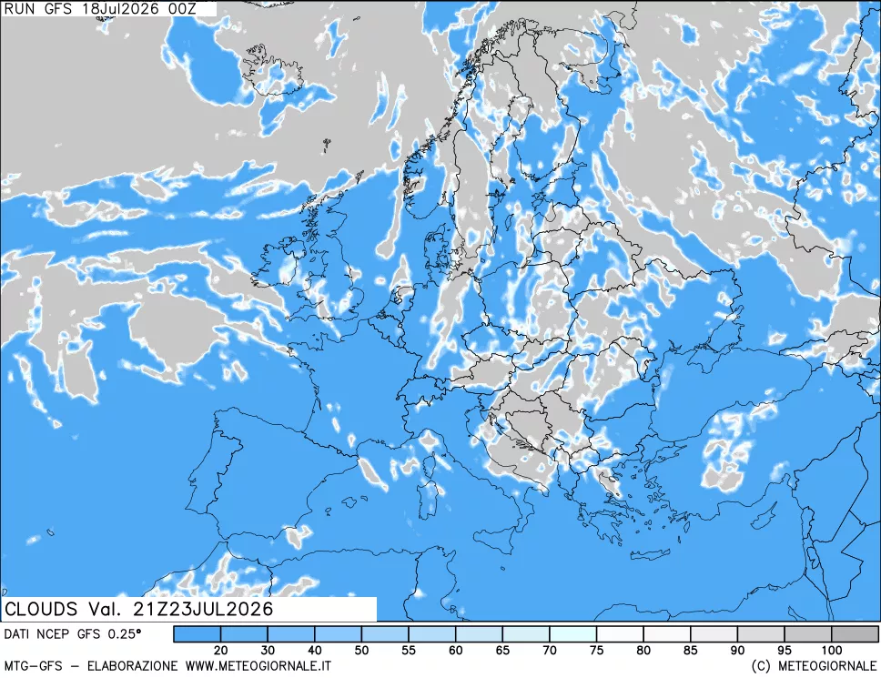 mappa Nuvolosità totale