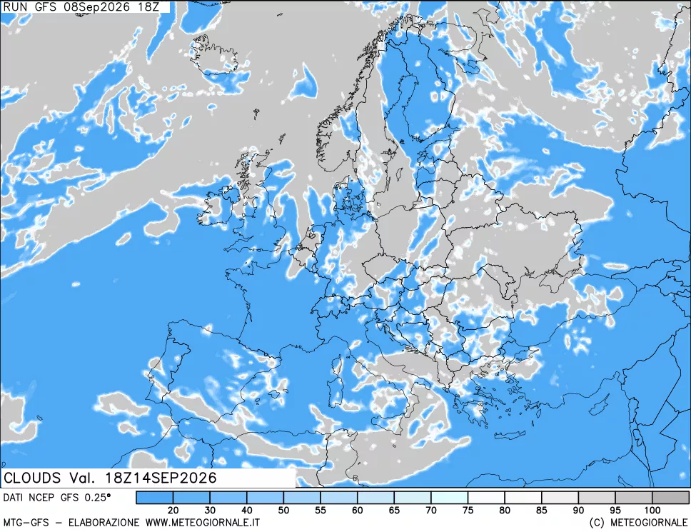 mappa Nuvolosità totale
