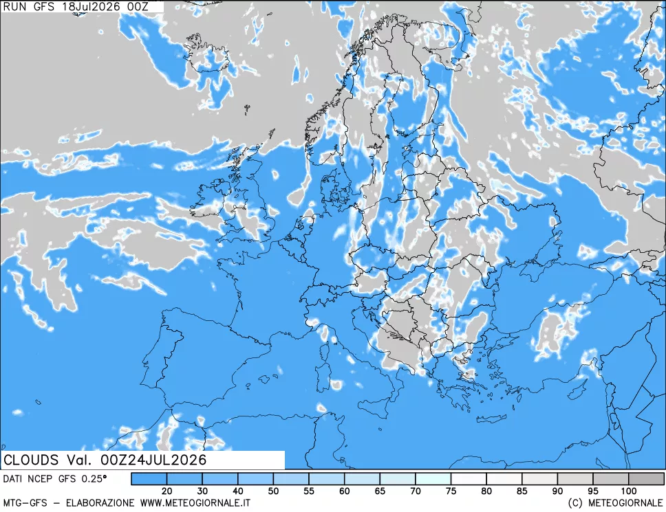mappa Nuvolosità totale