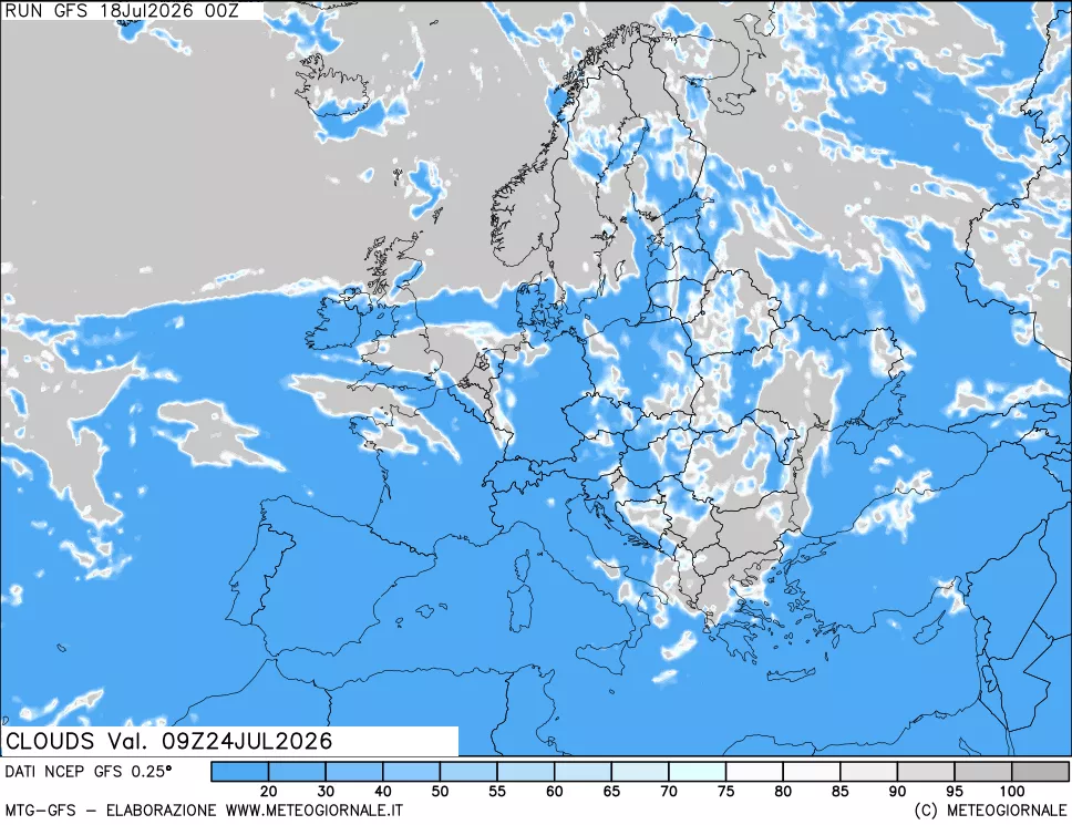 mappa Nuvolosità totale