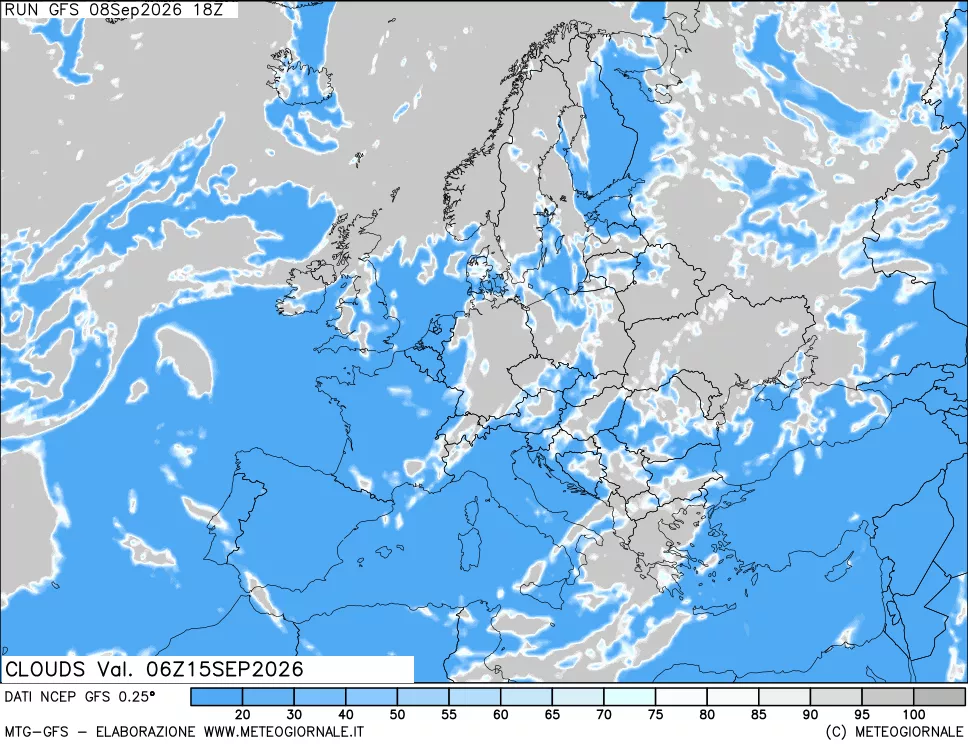 mappa Nuvolosità totale
