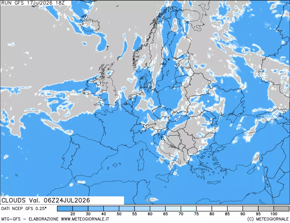 mappa Nuvolosità totale
