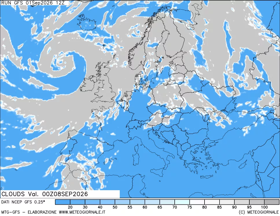 mappa Nuvolosità totale