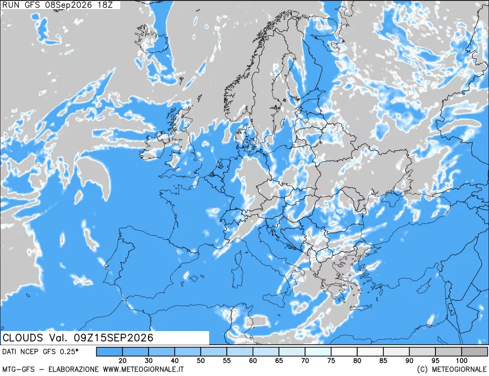 mappa Nuvolosità totale