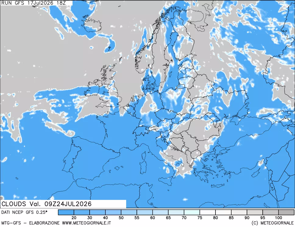 mappa Nuvolosità totale