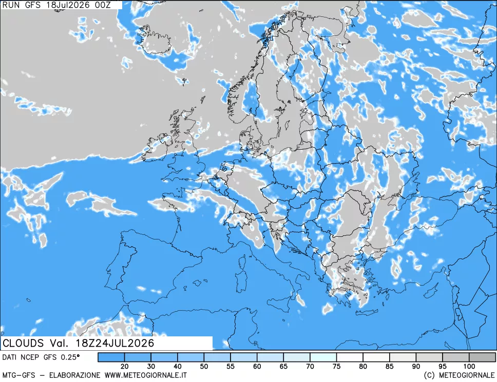 mappa Nuvolosità totale